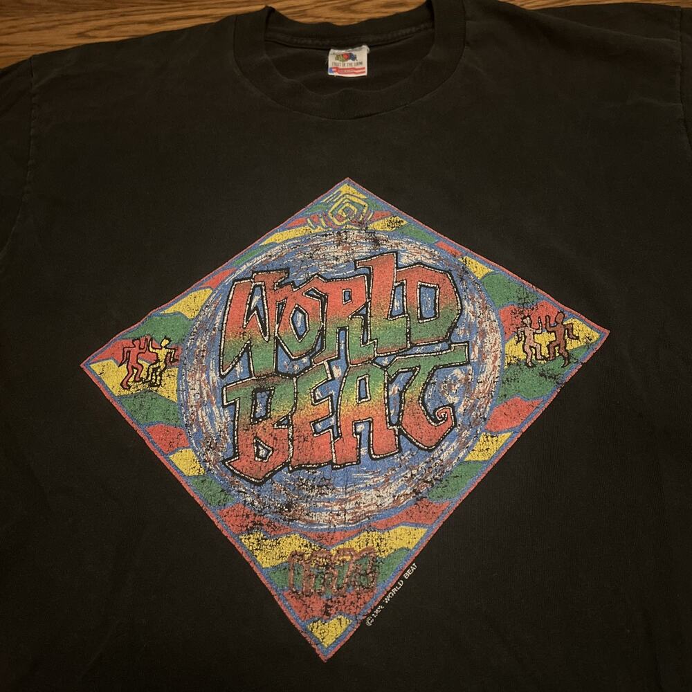 Vintage Burning Spear Jimmy Cliff Concert T-shirt World Beat Large 1992 Reggae